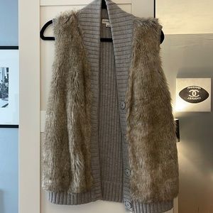 Calvin Klein faux fur vest